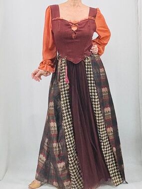 Disney Hocus Pocus Sarah Sanderson Renaissance Witchcore Costume Maxi Dress